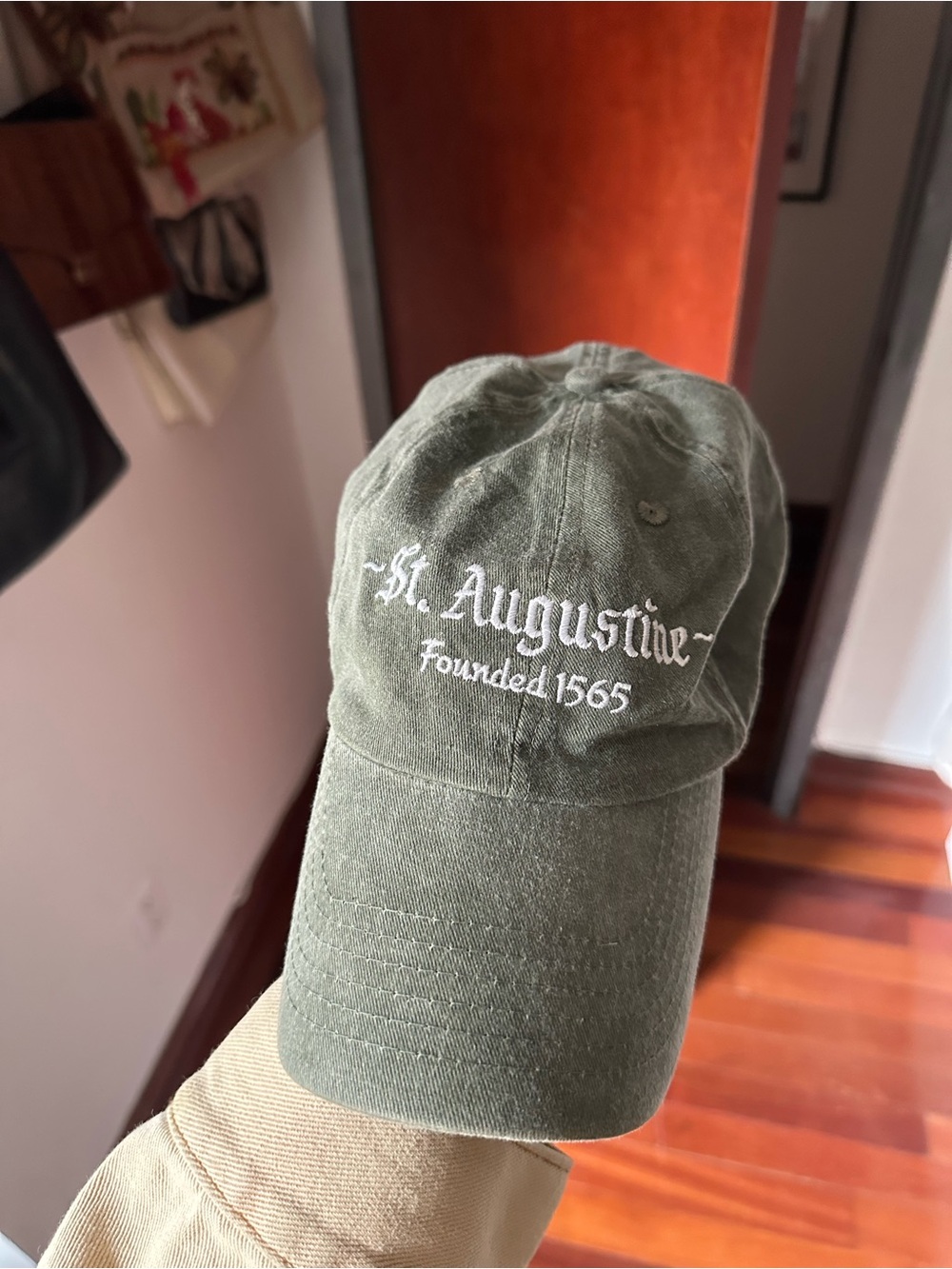 St. Augustine Embroidered Baseball Cap - Olive